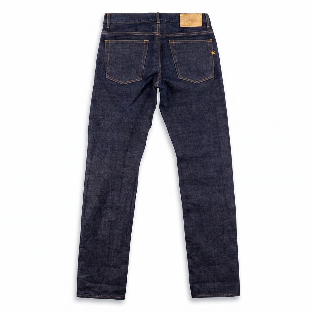 Brave Star Selvage Jeans Mens 33x36 Indigo Blue Raw Denim Made in USA Button Fly - Picture 3 of 15